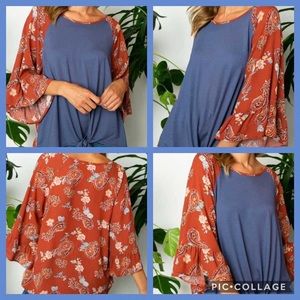 Bell sleeve top
